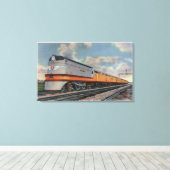 Het spoor van de spoorweg Hiawatha #2 Canvas Afdruk (Insitu (Houten vloer))