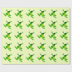 HET SPRINGENDE GROENE PATROON VAN DE KIKKER CADEAUPAPIER