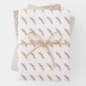 Het Sproetvedersignatuur inpakpapier (In situ)