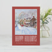 Het Sprookjesland van de winter Feestdagenkaart (Staand voorkant)