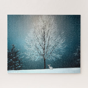 Het Sprookjesland van de winter met Konijn Legpuzzel