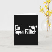 Het Squat Father Workout Bodybuilder Bodybuilding Kaart (Gele Bloem)