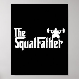 Het Squat Father Workout Bodybuilder Bodybuilding Poster