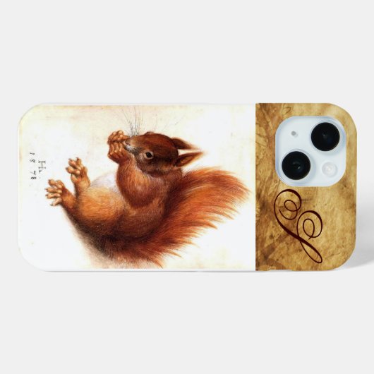HET SQUIRREL MET NUTS-MONOGRAM Case-Mate iPhone CASE (Achterkant (horizontaal))
