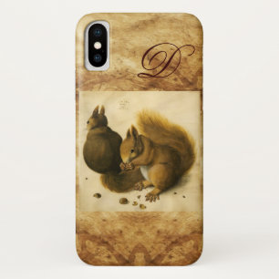 HET SQUIRREL MET NUTS-MONOGRAM iPhone X HOESJE