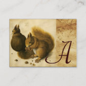 HET SQUIRREL MET NUTS-MONogram Visitekaartje (Achterkant)