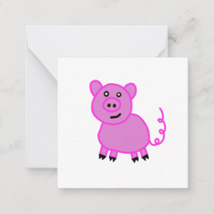 Het Staartloze Roze Biggetje is gewijzigd naar: D Notitiekaartje