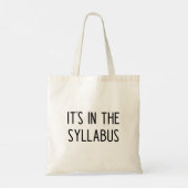 Het staat in de syllabus-canvas tas (Achterkant)