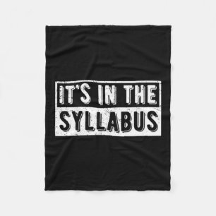 Het Staat In De Syllabus Fleece Deken