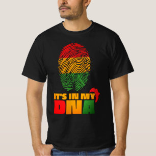 Het staat in mijn DNA-Afrikaanse vlaggenzwarte ges T-shirt