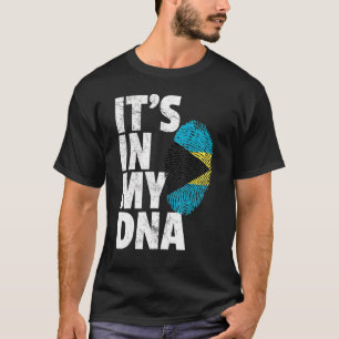 Het staat in mijn DNA Bahamas vlag Mannen vrouwen T-shirt