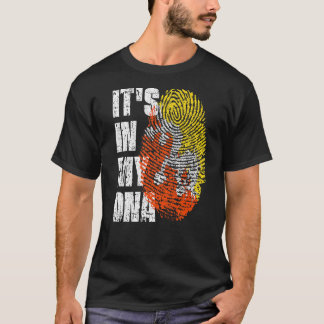 Het staat in mijn DNA Bhutan vlag Bhutanees T-shirt