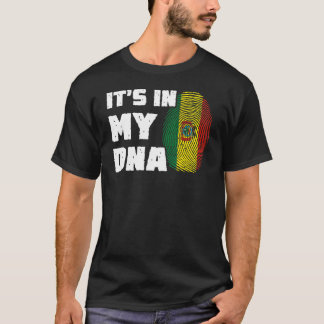 Het staat in mijn DNA-Bolivia Vlag Vingerprint Man T-shirt