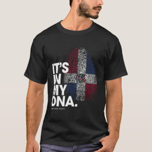 Het staat in mijn DNA Dominicaanse Republiek vlag T-shirt