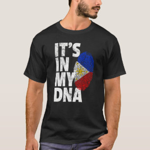 Het staat in mijn DNA Filippijnen vlag souvenir hu T-shirt