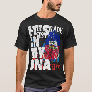 Het staat in mijn DNA Haïti vlag Mannen mama vrouw T-shirt