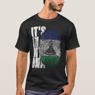 Het staat in mijn DNA Lesotho-grafische kaart voor T-shirt