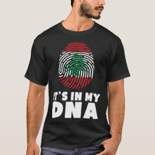 Het staat in mijn DNA Libanon vlag Trots Libanees T-shirt