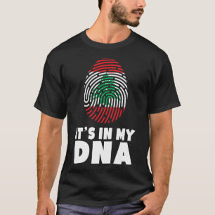 Het staat in mijn DNA Libanon vlag Trots Libanees T-shirt