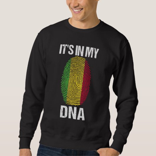 Het staat in mijn DNA Mali vlag Malinese zwarte ge Trui (Voorkant)