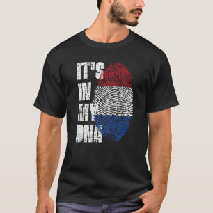 Het staat in mijn DNA Nederlandse vlag T-shirt