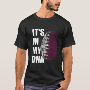 Het staat in mijn DNA Qatari Roots Pride Fingerpri T-shirt