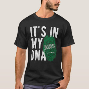 Het staat in mijn DNA-Saoedi-Arabische vlag Finger T-shirt