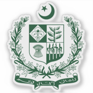 Het staatsembleem van Pakistan Sticker