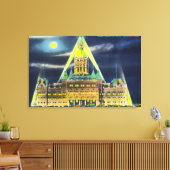 Het Staatskapitolgebouw te nacht Canvas Afdruk (Insitu (Woonkamer))