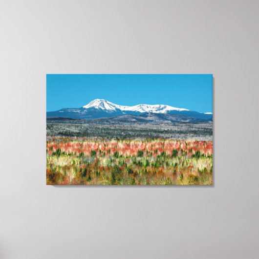 Het staatspark Katahdin Baxter in Maine Canvas Afdruk (Voorkant)
