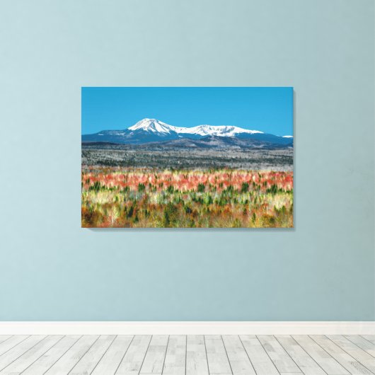 Het staatspark Katahdin Baxter in Maine Canvas Afdruk (Insitu (Houten vloer))