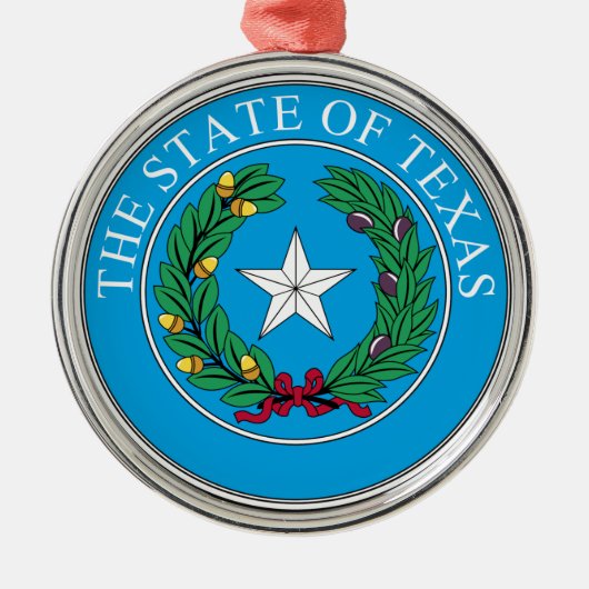 Het staatszegel van Texas Metalen Ornament (Voorkant)
