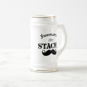 Het Stache Mustache Pattern Bierpul (Voorkant rechts)