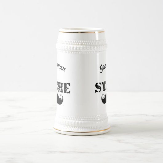 Het Stache Mustache Pattern Bierpul (Center)