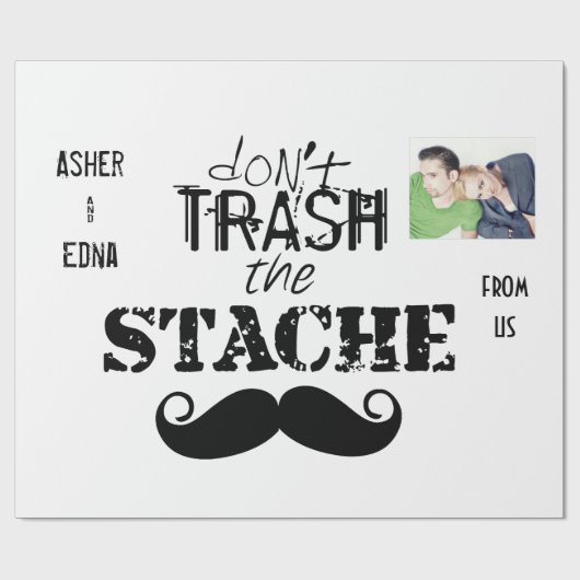 Het Stache Mustache Pattern Cadeaupapier (Vlak)