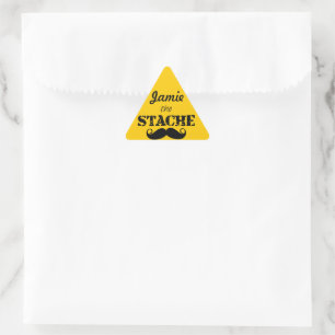 Het Stache Mustache Pattern Driehoek Sticker