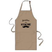 Het Stache Mustache Pattern Lang Schort (Voorkant)