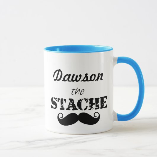 Het Stache Mustache Pattern Mok (Rechts)