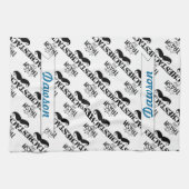 Het Stache Mustache Pattern Theedoek (Horizontaal)