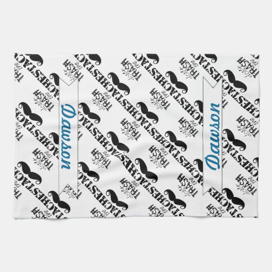 Het Stache Mustache Pattern Theedoek (Horizontaal)