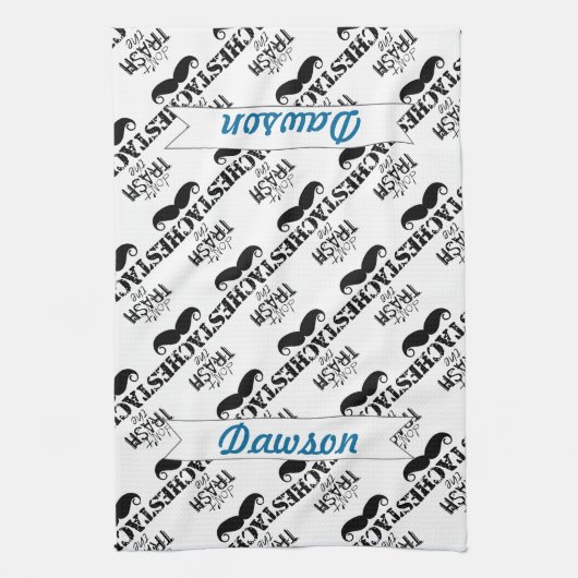 Het Stache Mustache Pattern Theedoek (Verticaal)