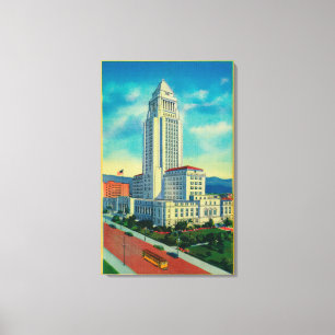 Het stadhuis van Los Angeles Canvas Afdruk