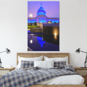 Het stadhuis van San Francisco in helder blauw lic Canvas Afdruk (Insitu (Slaapkamer))