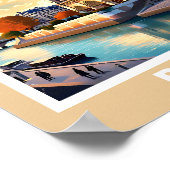 Het stadsbeeld van Parijs - Iconisch Poster (Hoek)