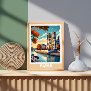 Het stadsbeeld van Parijs - Iconisch Poster