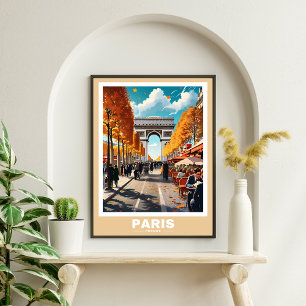 Het stadsbeeld van Parijs - Iconisch Poster