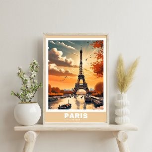 Het stadsbeeld van Parijs - Iconisch Poster