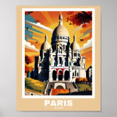 Het stadsbeeld van Parijs - Iconisch Poster (Voorkant)