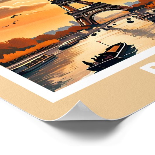 Het stadsbeeld van Parijs - Iconisch Poster (Hoek)