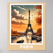 Het stadsbeeld van Parijs - Iconisch Poster (Voorkant)